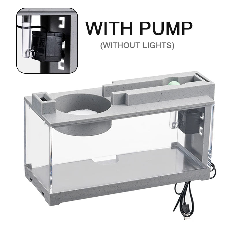 Small Aquarium Fish Tank Built-in Oxygen Bar