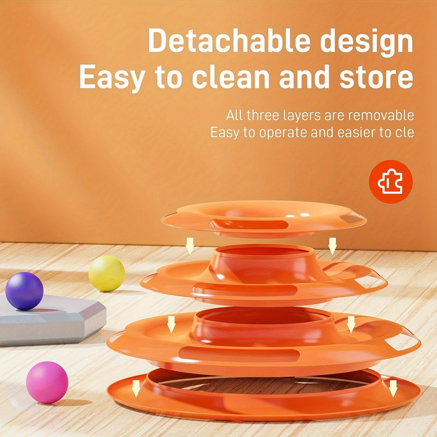 3 Layer Interactive Cat Toy