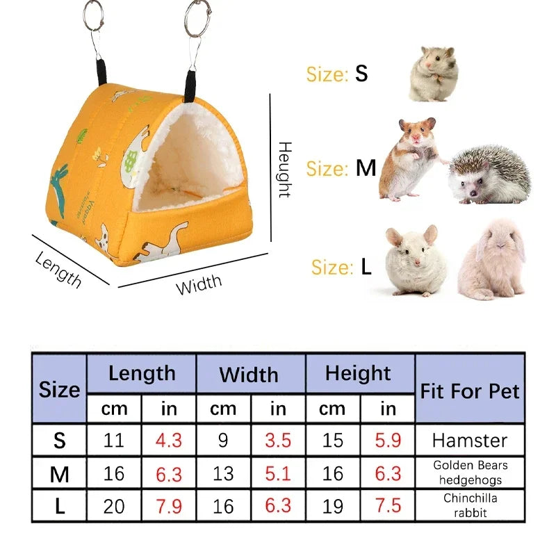 Cute Print Bird Bed Mini Cage Rabbit Squirrel