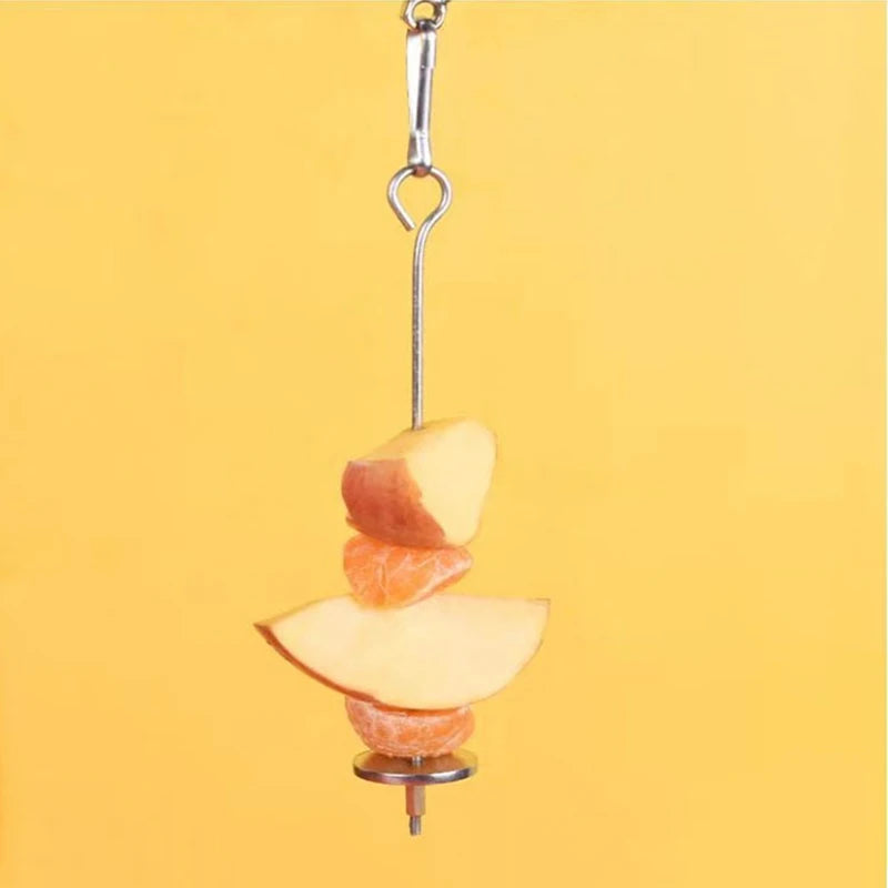 Parrot Stainless Steel Fruit Fork Toy Bird