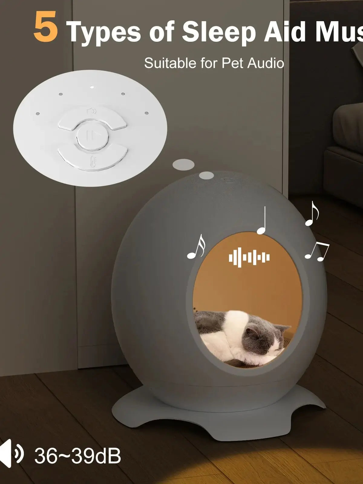 Modern Round Pet Bed for Cats