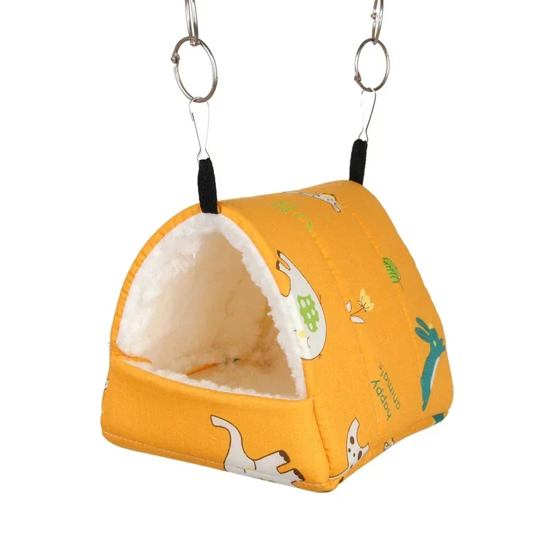 Cute Print Bird Bed Mini Cage Rabbit Squirrel