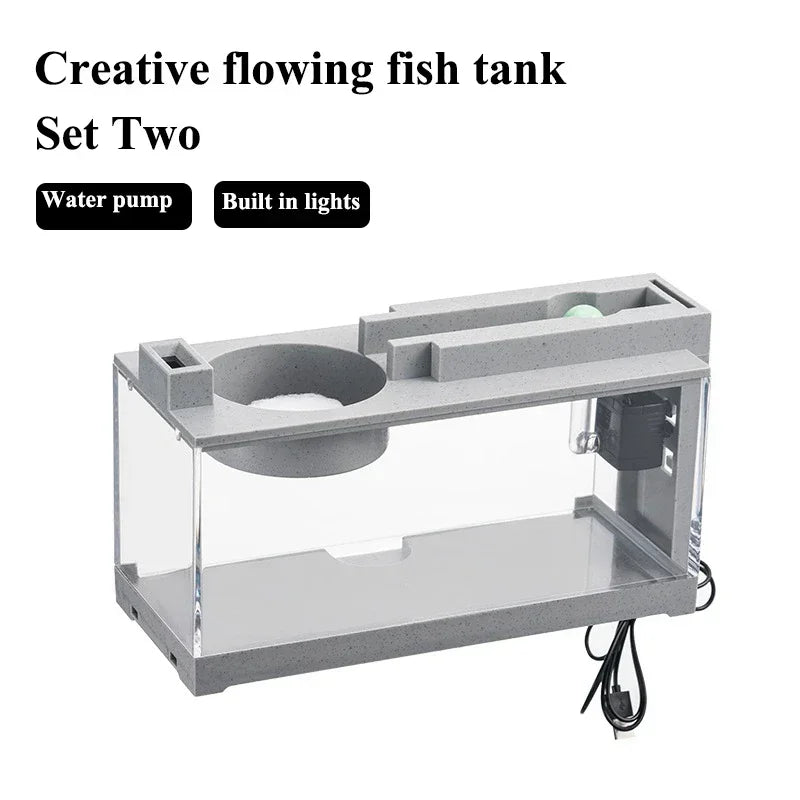 Small Aquarium Fish Tank Built-in Oxygen Bar