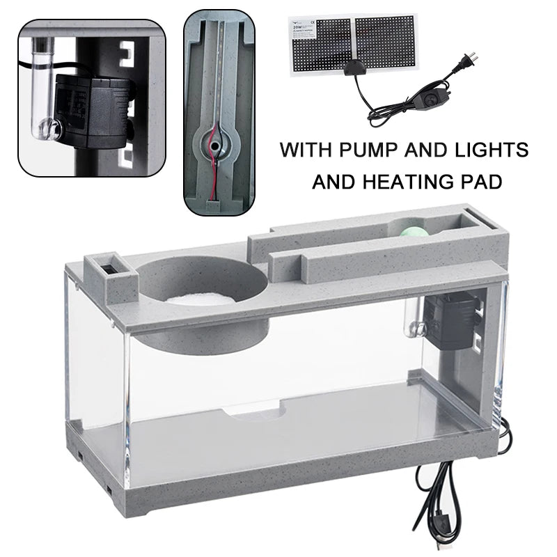 Small Aquarium Fish Tank Built-in Oxygen Bar