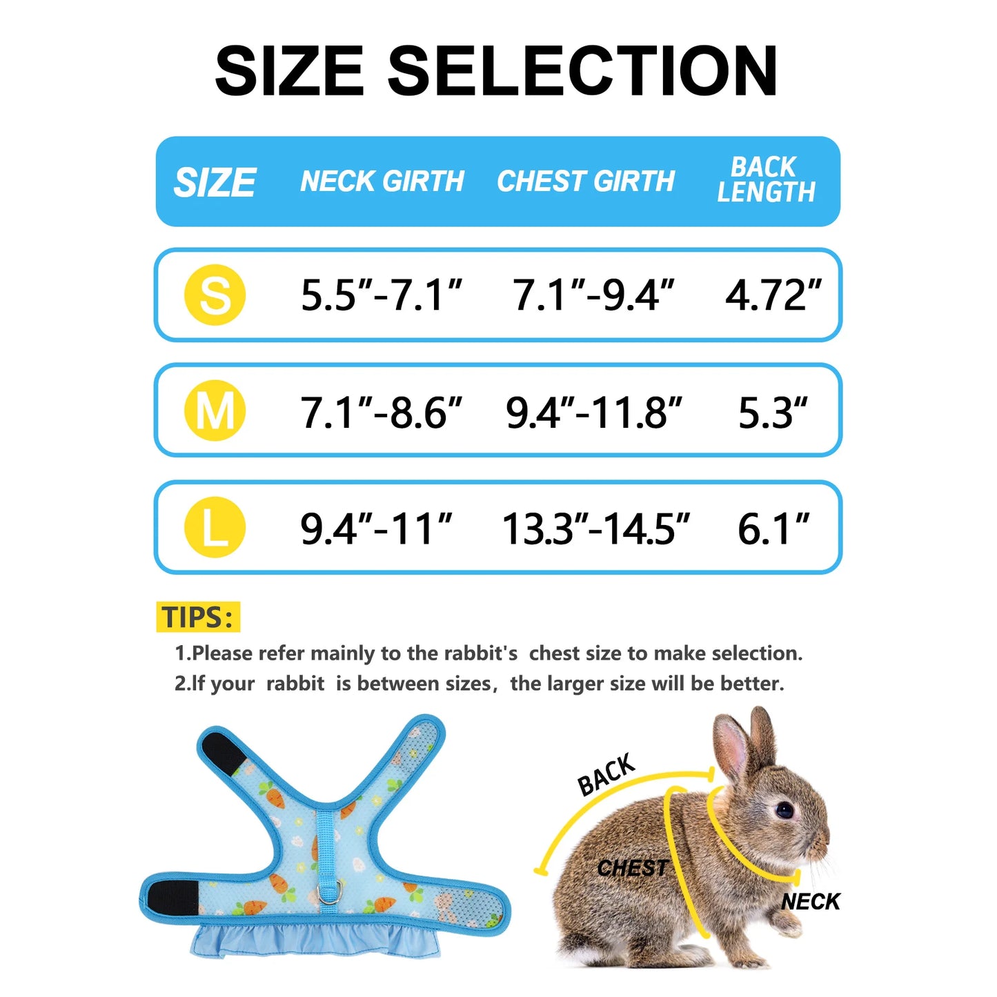 Rabbit Harness with Leash Cute