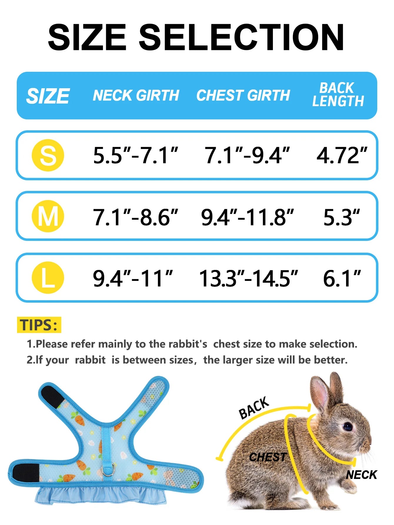 Rabbit Harness with Leash Cute
