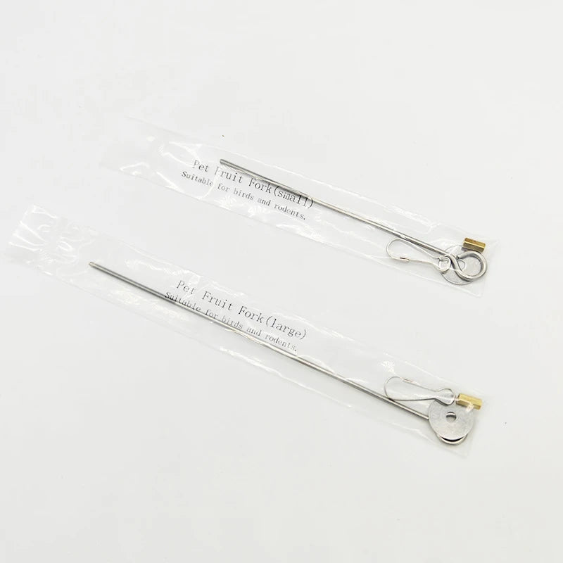 Parrot Stainless Steel Fruit Fork Toy Bird