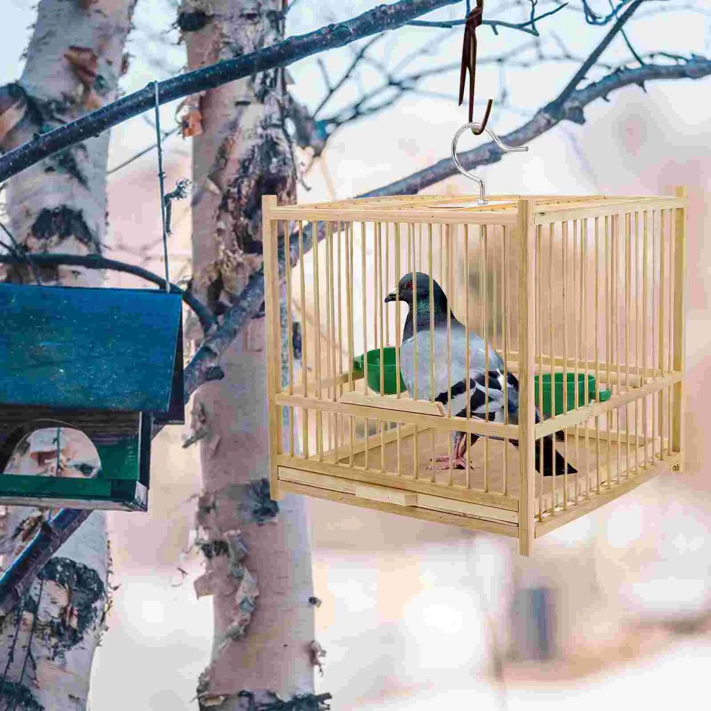 1 Set Bamboo Woven Bird Cage