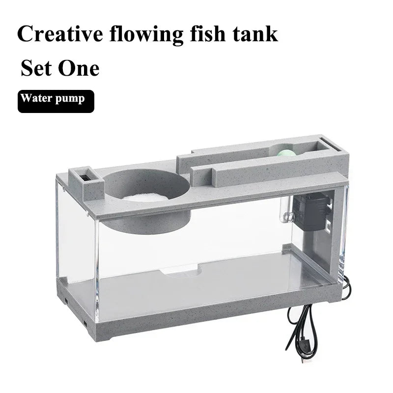 Small Aquarium Fish Tank Built-in Oxygen Bar
