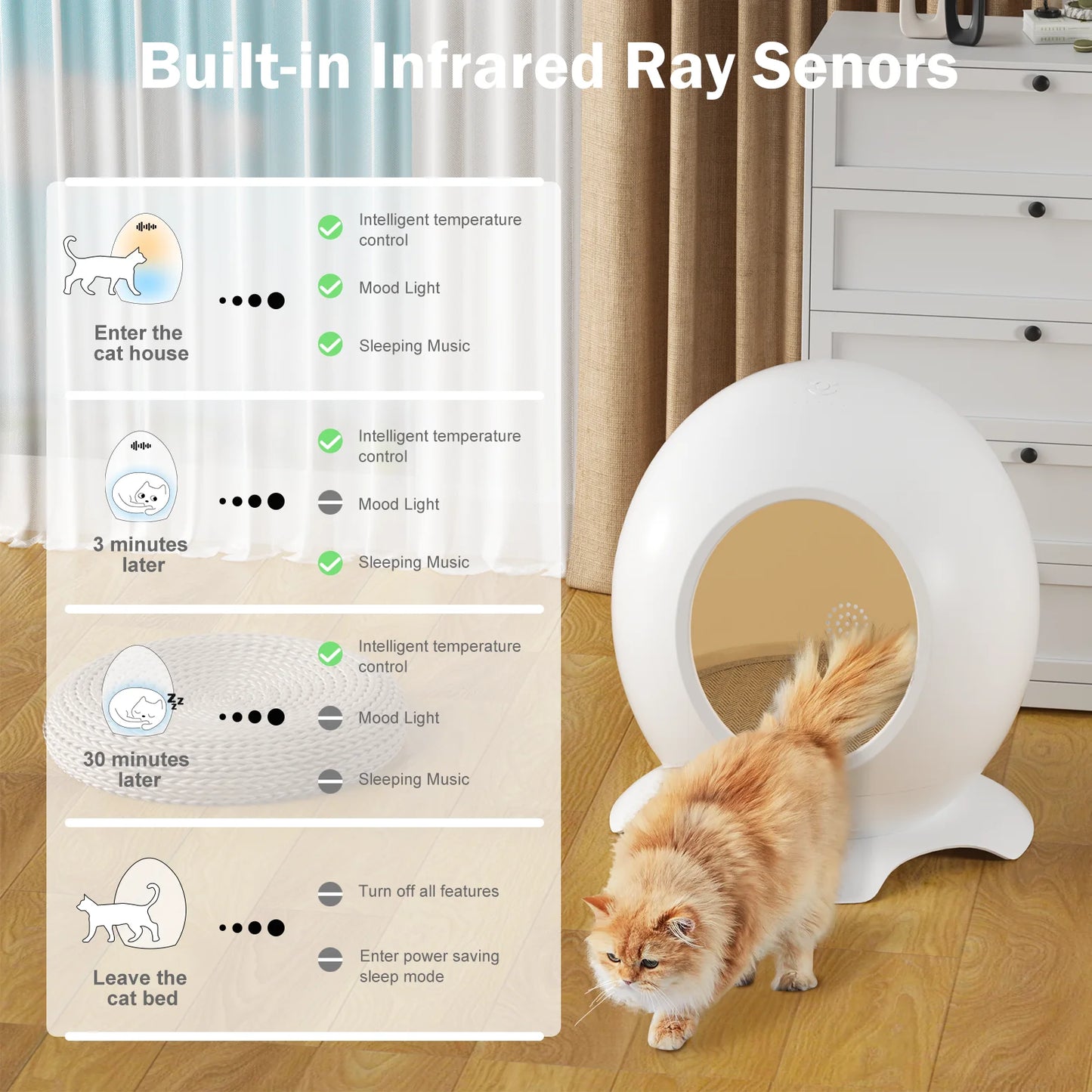 Modern Round Pet Bed for Cats