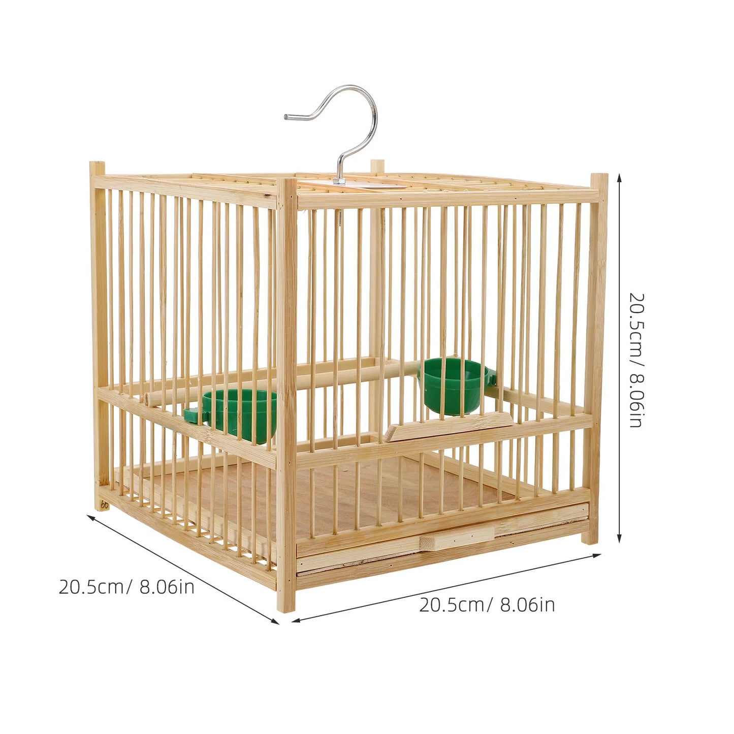 1 Set Bamboo Woven Bird Cage