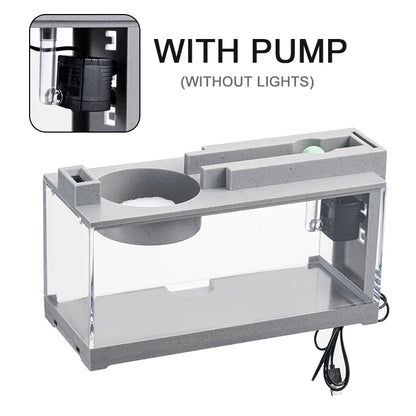 Small Aquarium Fish Tank Built-in Oxygen Bar