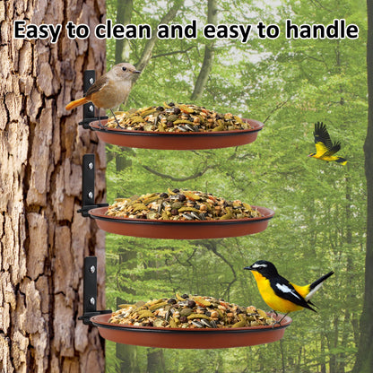 3Pcs Bird Feeding Trays Tree