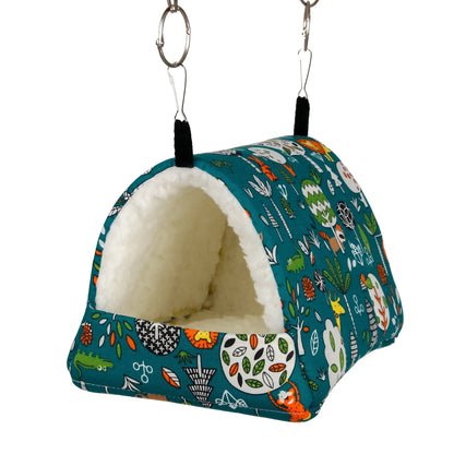 Cute Print Bird Bed Mini Cage Rabbit Squirrel