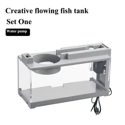Small Aquarium Fish Tank Built-in Oxygen Bar