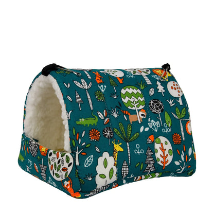 Cute Print Bird Bed Mini Cage Rabbit Squirrel